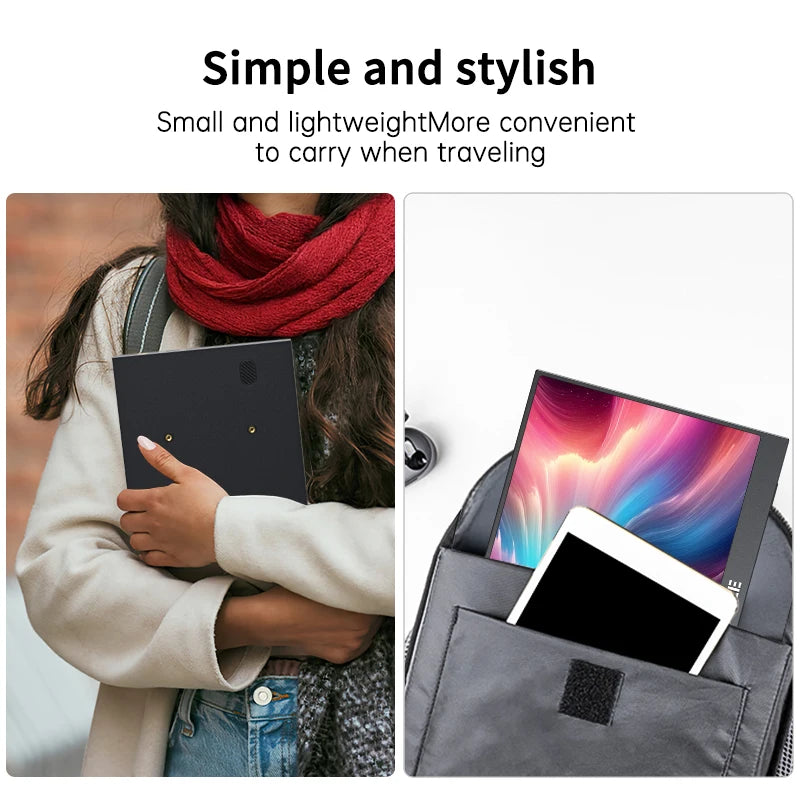 HGFRTEE portable monitor 10.5inch FHD IPS screen second external monitor suitable for laptop/PC/Mac/Xbox/PS4/5