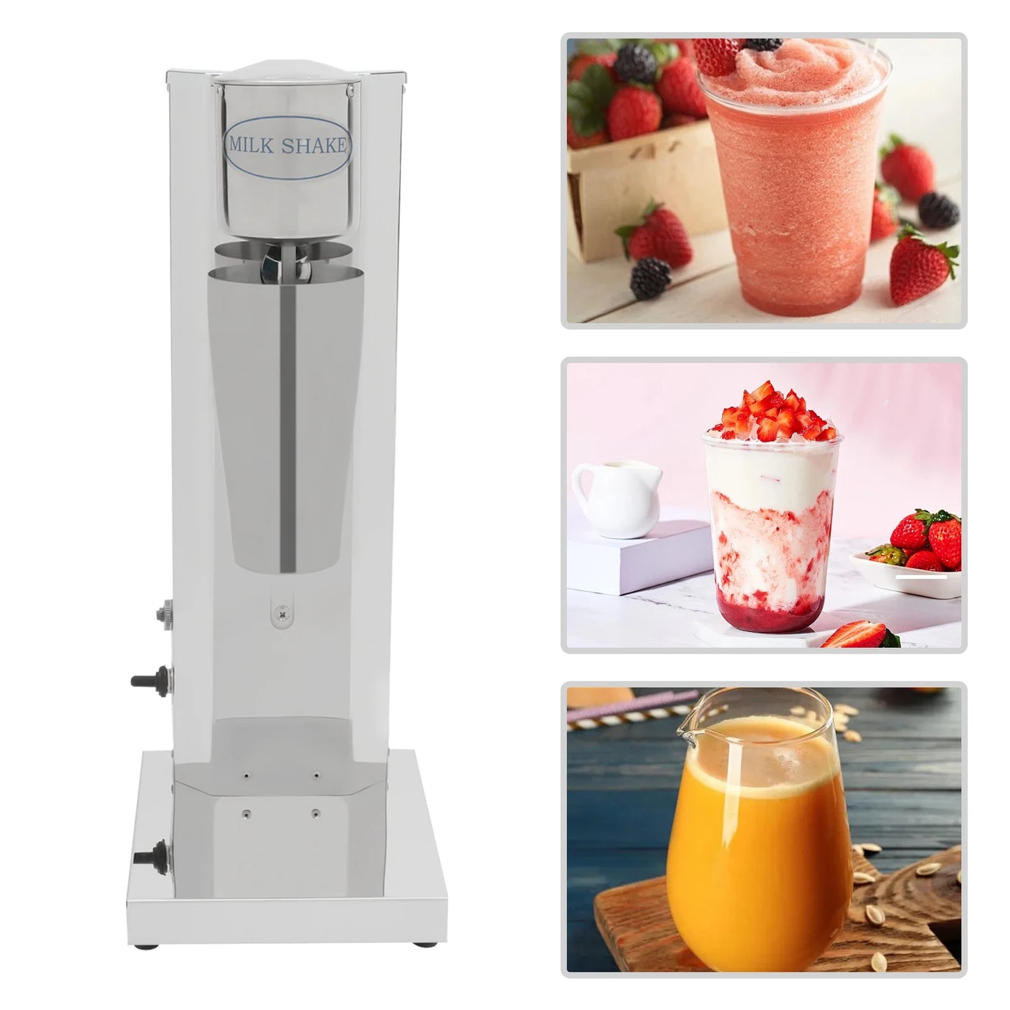 180W 650ML Commercial Milk Shake Machine Stainless Steel Milkshaker Machine 18000rpm Milk Cream Mixer
