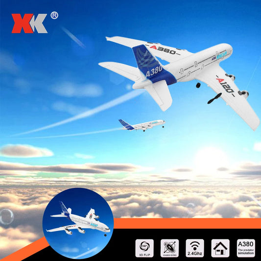 Wltoys XK A120 Aircar A380 Model Plane 3CH EPP 2.4G Remote Control Airplane Fixed-wing RTF for Kids Adults