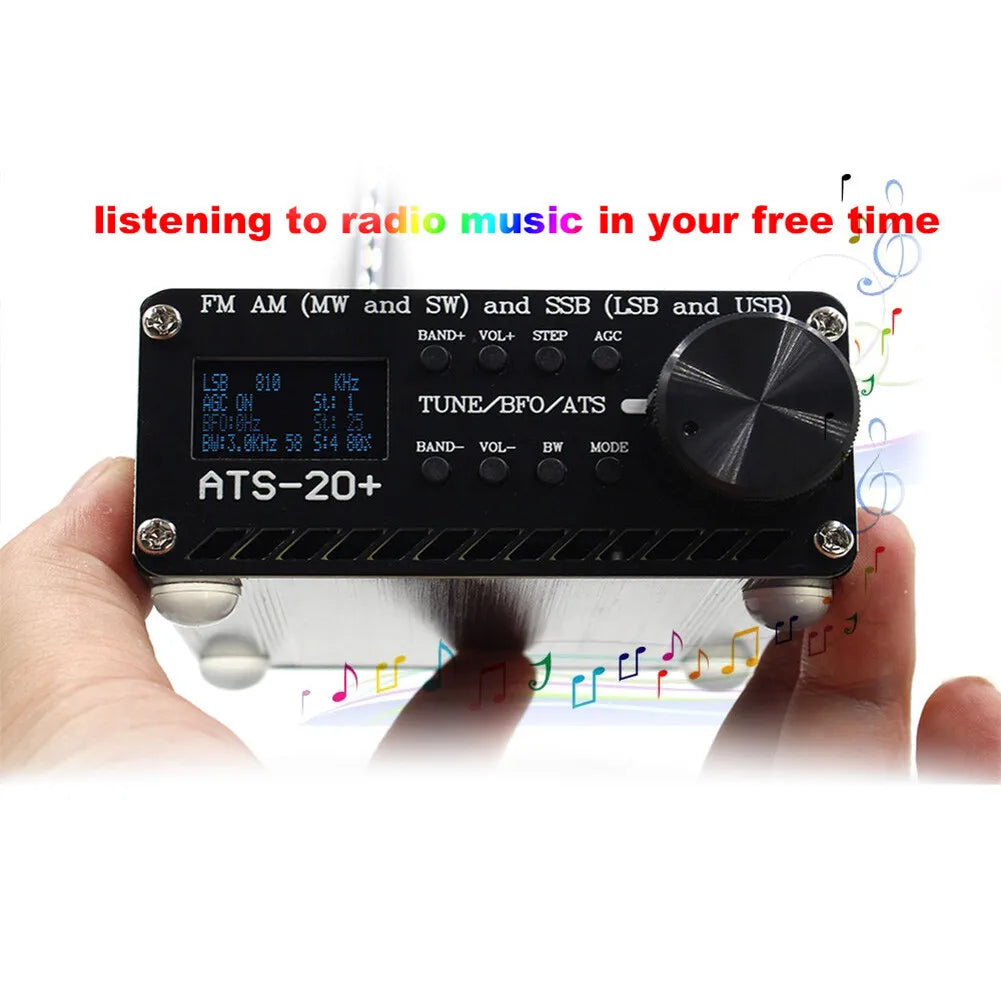 ANYSECU ATS-20+ All Band Radio Receiver SI4732 FM AM (MW & SW) SSB (LSB & USB) Scanner Portable Radio