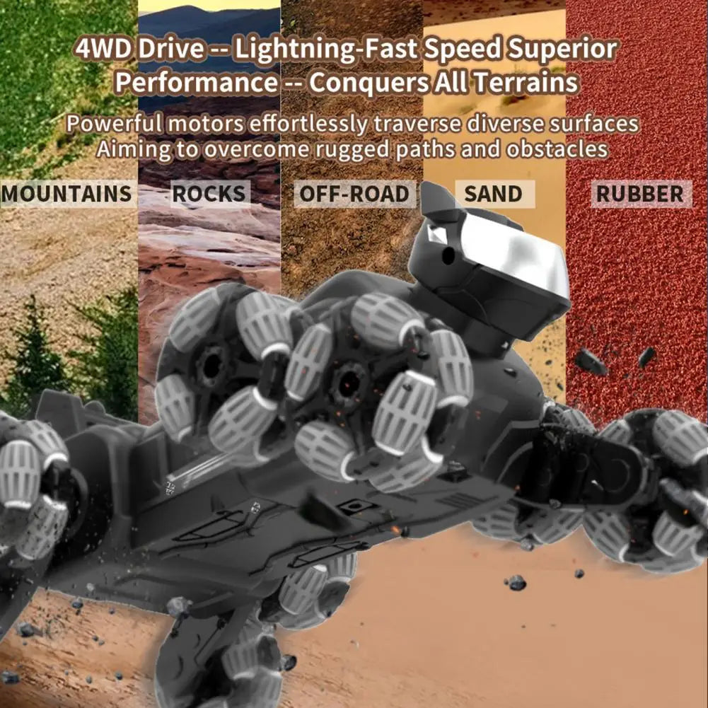 2.4GHz New Remote Control Robot Dog Gesture Sensing Smart Interactive Stunt Dog With RC Stunt Dog Car Toy Walking Smart Toy Gift