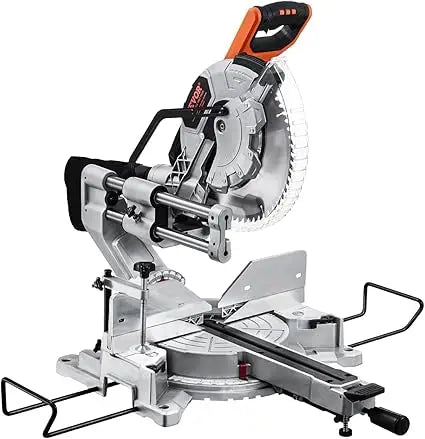 12-Inch 60-Tooth Double Bevel Sliding Compound Miter Saw with 15 Amp Corded Motor and LED Precision Alignment