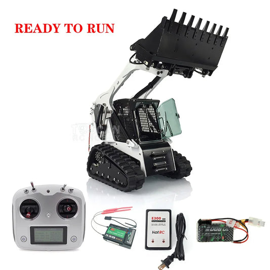 US Stock LESU 1/14 Aoue LT5 Tracked Skid-Steer CNC Metal Hydraulic RC Loader RTR Model Remote Control Truck Boys Toys THZH1208