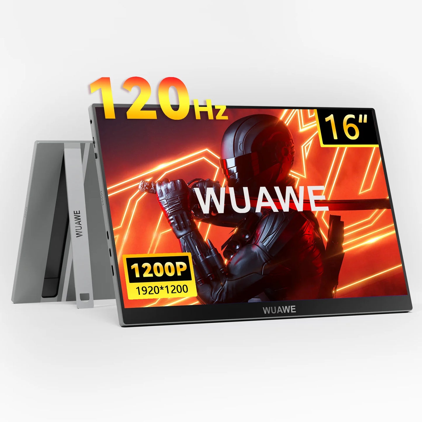 2024 High Quality 120hz Gaming Portable Monitor with Stand, 16 inch 1200P External Second PC Screen for Phone Laptop Xbox Mac