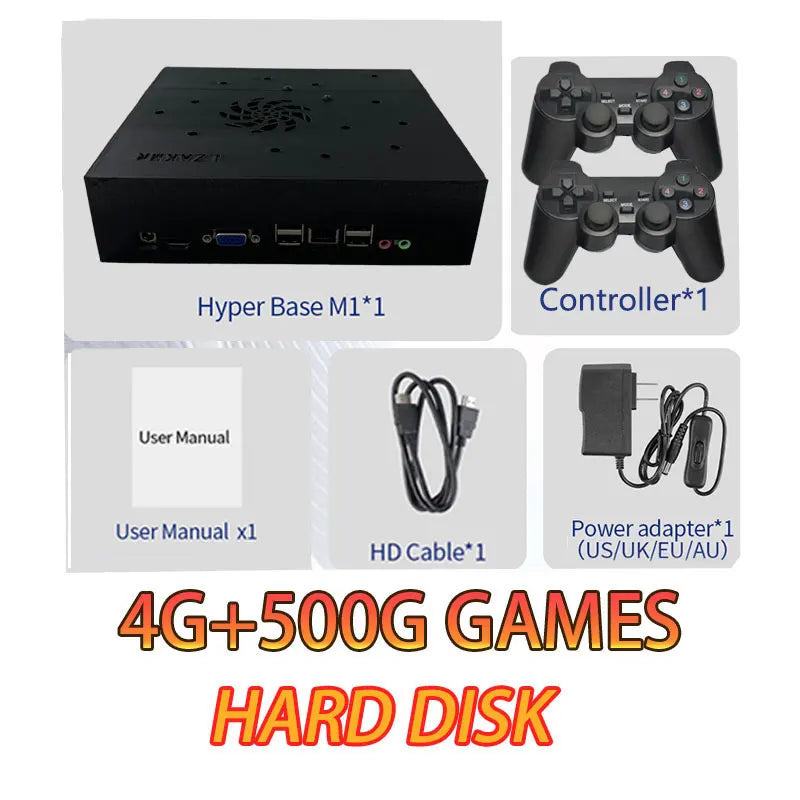 500GB X8 Retro Gaming Console Loaded 70000+ Games for Wii PS2 DC PSP GAMECUBE Plug-and-Play On TV Windows 11 Children's Gift