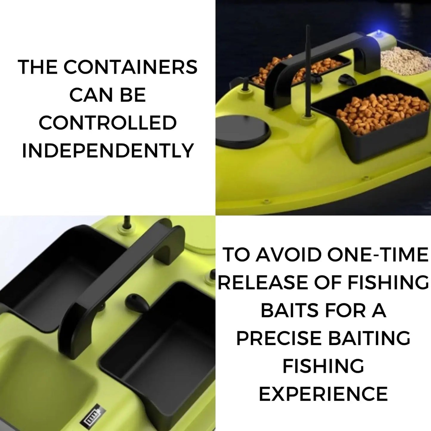 Remote Control Fishing Bait Boat Waterproof Sporting Goods with Night Lights – New