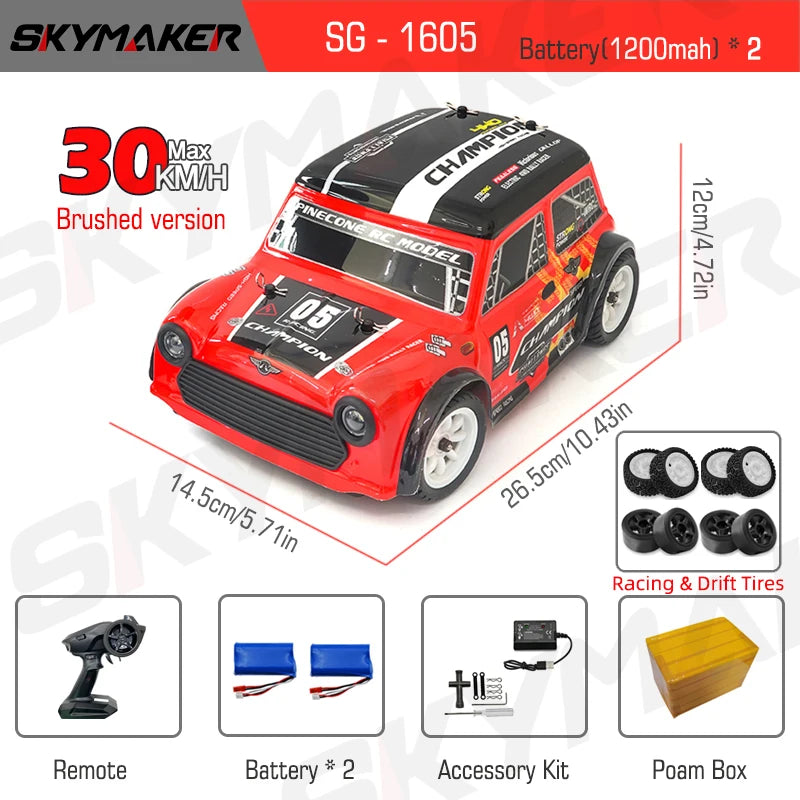 SG1607 SG1605 SG1606 UD1607 UD1608 Pro 1/16 RC Car High Speed 2.4G Brushless 4WD Drift Remote Control Racing Car toys For Boys