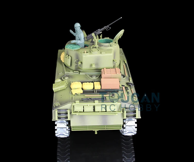 US Stock 1/16 2.4G HENG LONG 7.0 Upgraded M4A3 Sherman RTR Remote Control Tank 3898 Metal Tracks Model TH17671-SMT5