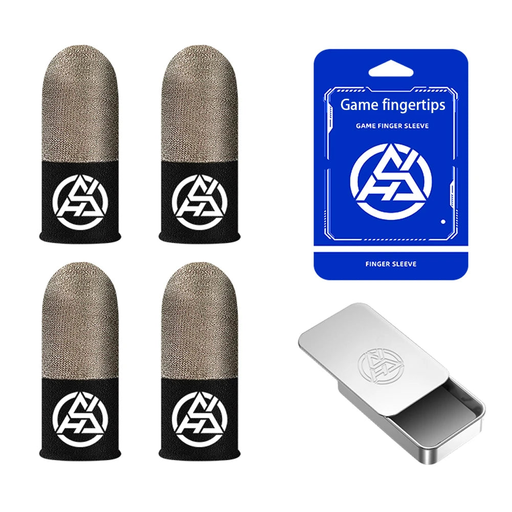 1/2 Pair Luminous Fingertips Sweat-Proof Game Finger Sleeve Non-slip Fingertip Cover Sensitive Mobile Touch Glove for PUBG Game