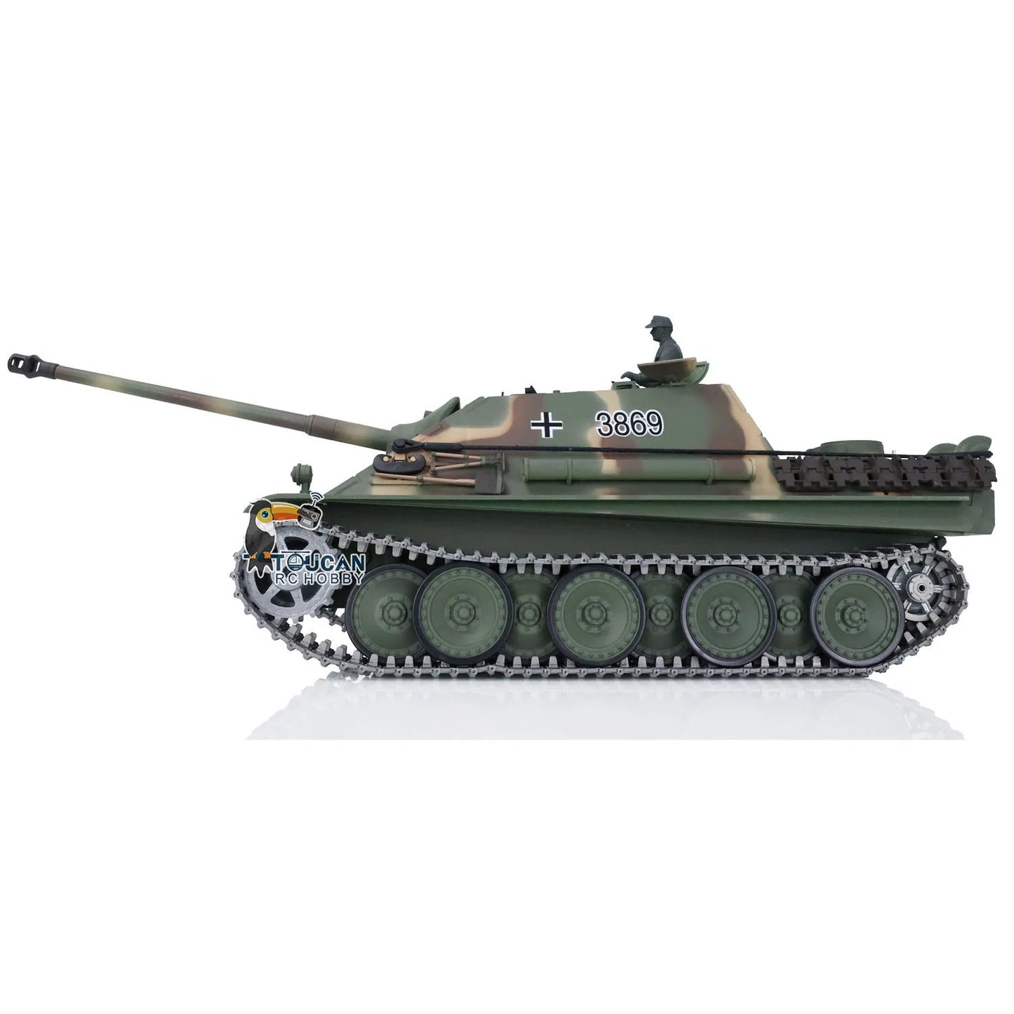 Henglong RTR RC Tank 3869 1:16 7.0 Upgraded Jadpanther Metal Tracks High Quality Military Toy Tanks TH17439-SMT7
