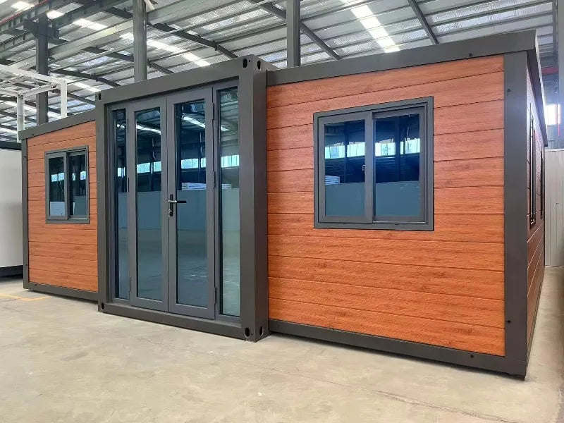 Tiny House 20ft 40ft Foldable Container Home Prefab Folding House for Sale Modern Double-wing Extended Wooden Container House