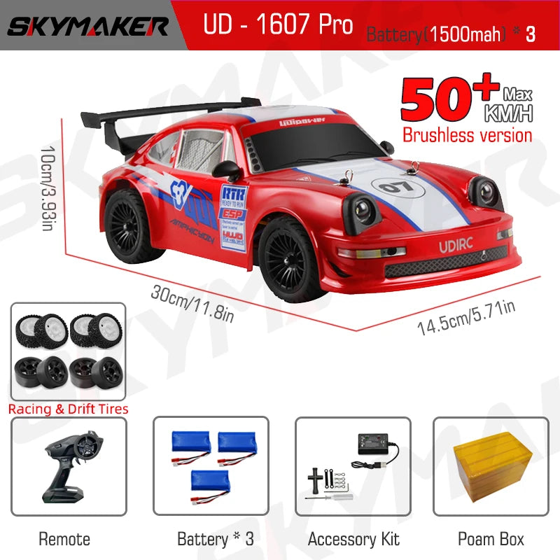 SG1607 SG1605 SG1606 UD1607 UD1608 Pro 1/16 RC Car High Speed 2.4G Brushless 4WD Drift Remote Control Racing Car toys For Boys