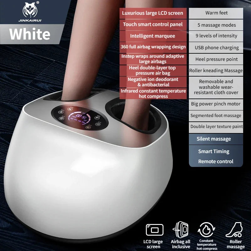 Smart Airbag Wrap Stretching Up Heated Balance Foot Pneumatic Well Massager With Remote Control