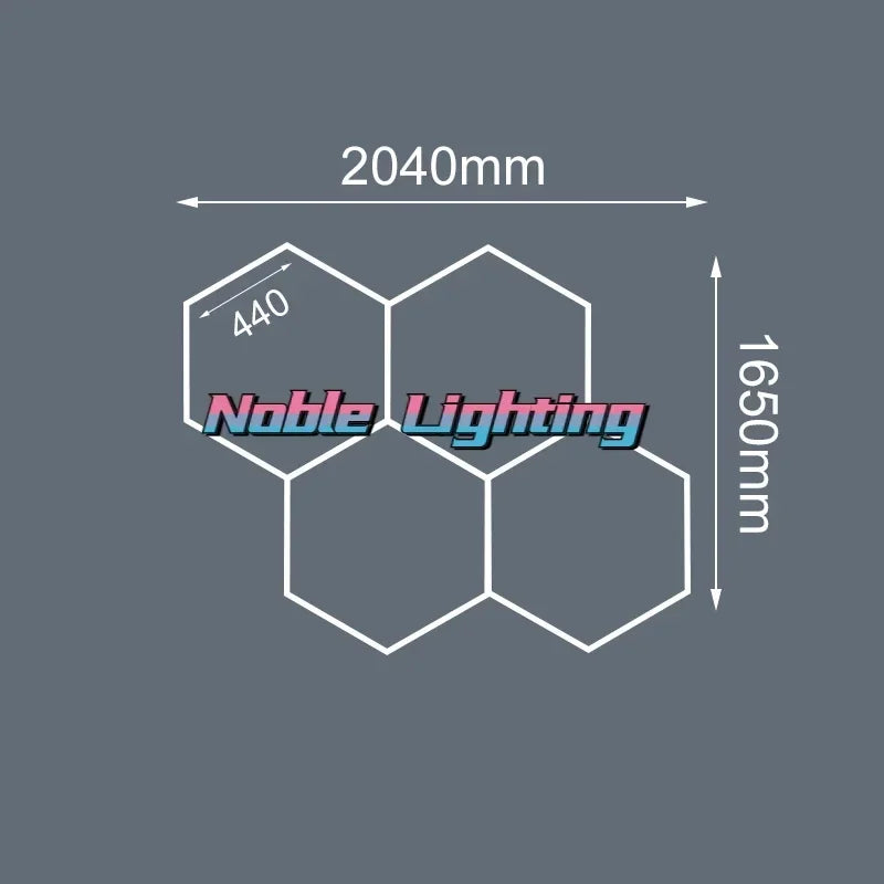 1-5PCS Honeycomb Led Light Garage Light Hexagon Led Lamp Led Tube Ceiling Lighting for Auto Car Body Repair Workshop Customized
