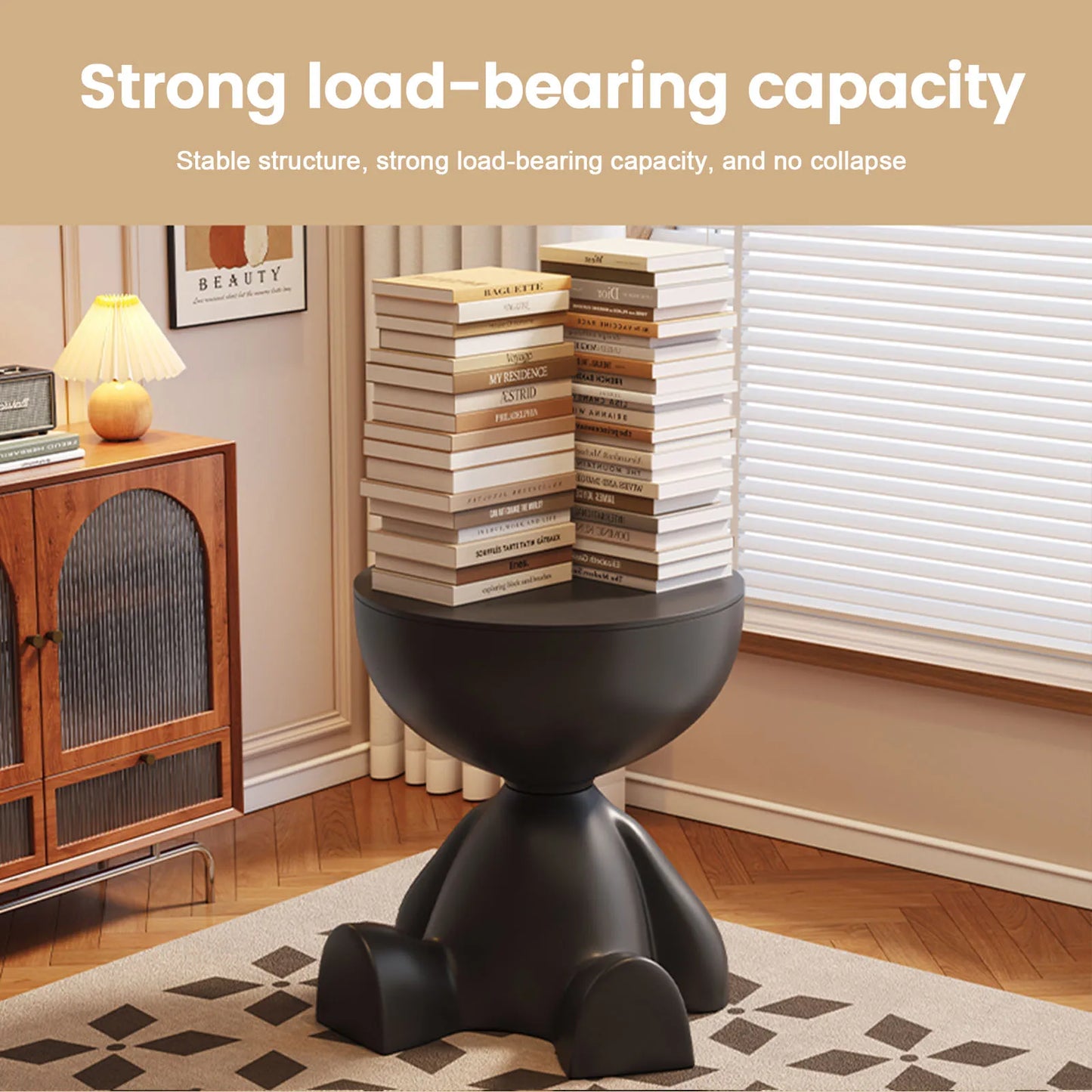 Wedyvko Coffee Table,1pc Modern Round Matte Finish Side Table - Small Storage Rack Stool for Living Room, Bedside Nightstand