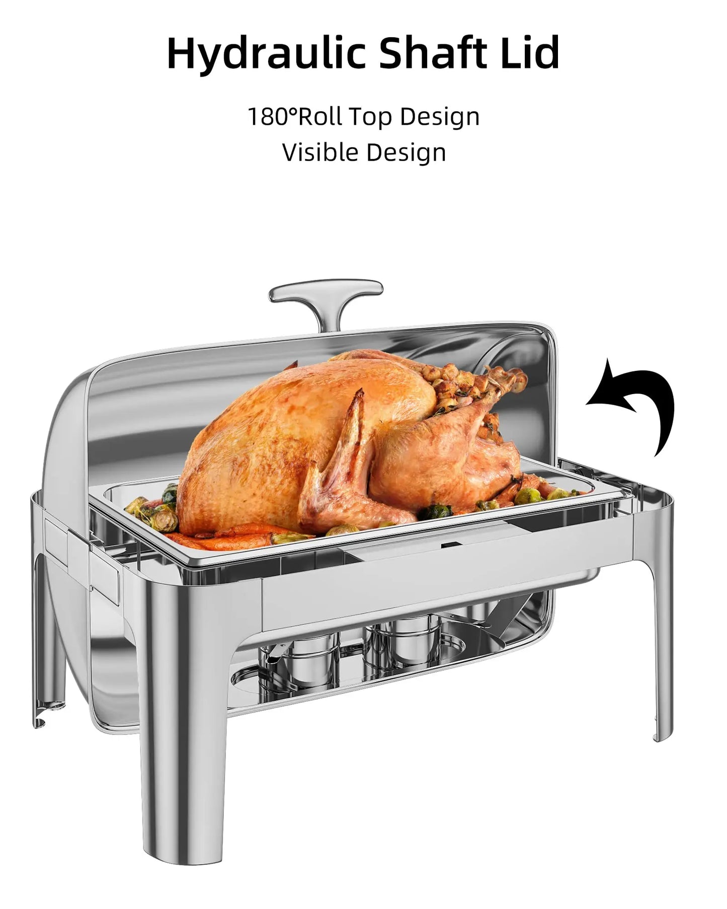 Rectangle Chafing Dish 2 Packs w/ Full Size Pans Buffet Catering Warmer Server Folding Stand Fuel Holder Tray Catering Warmer