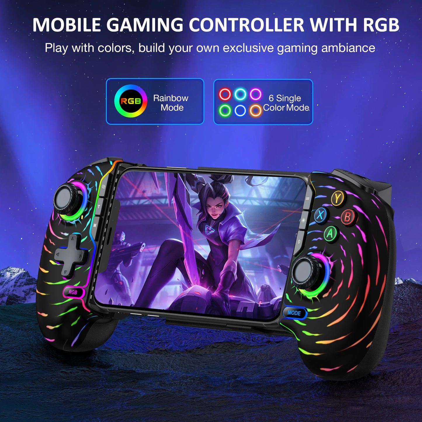 DinoFire MC301 Mobile Phone Gamepad Type C Hall Mechanical Controller for Android Phone iPhone 15/16 Cloud Gaming Xbox Game Pass