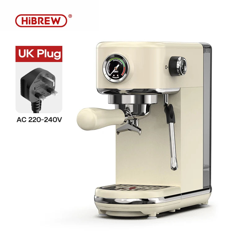HiBREW 20Bar Semi Automatic Espresso Coffee Machine Temperature Adjustable Cold/Hot Super Slim Coffee Maker Cappuccino H10B