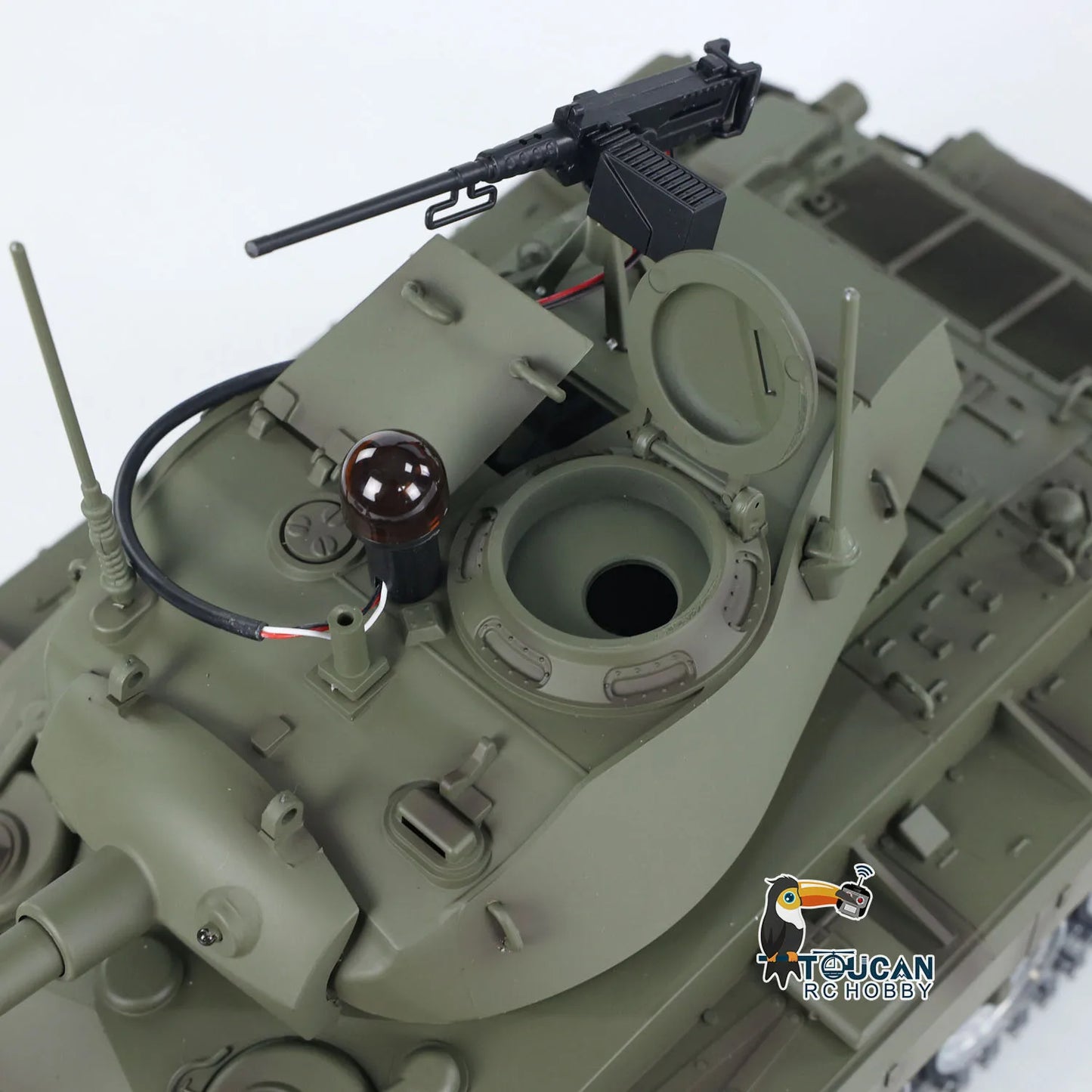 1/16 RC Tank Tongde M24 Chaffee Infrared Metal Upgraded Wheels Barrel Recoil Fun Toy Tanks for Boys TH24485-SMT7