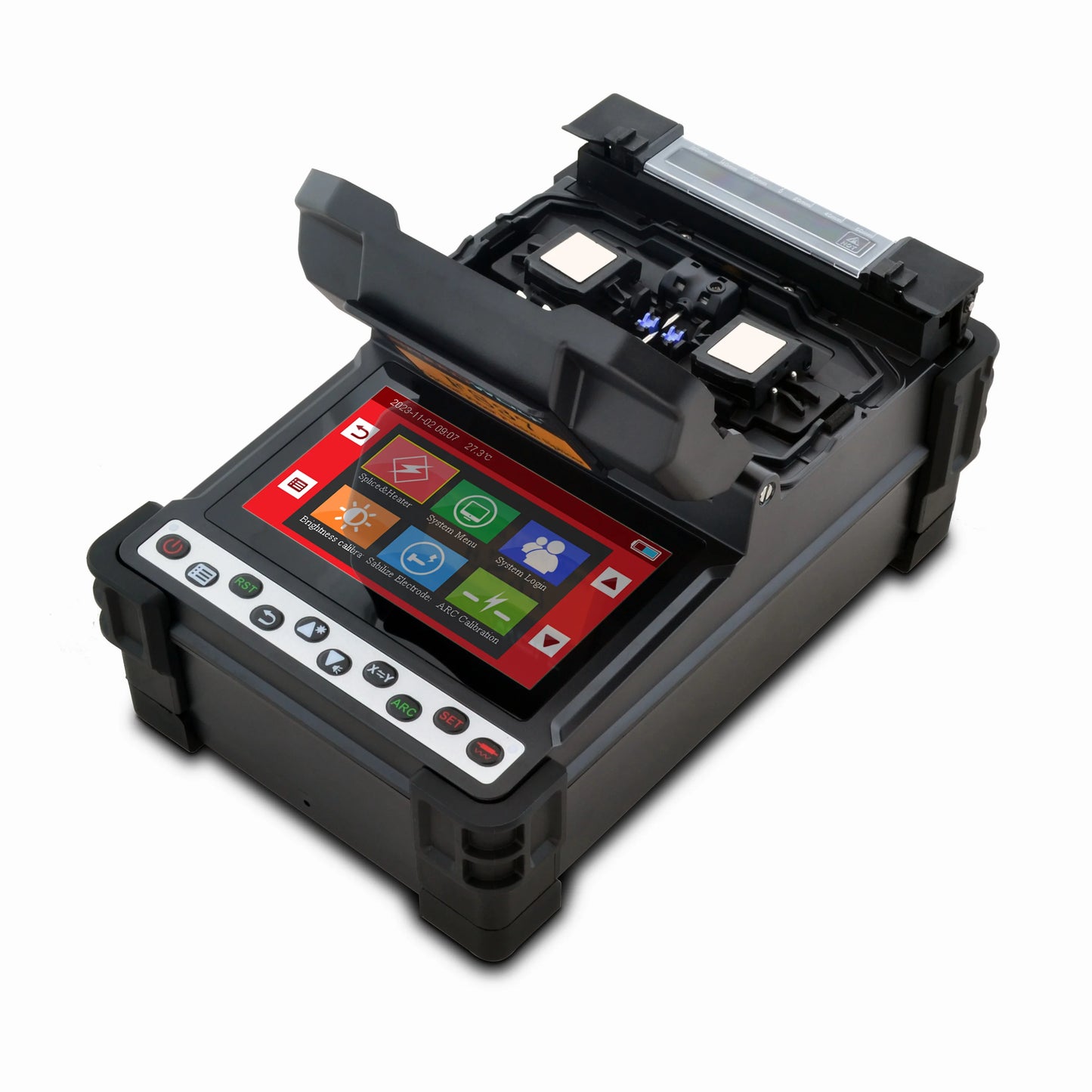 SUWOLF 4.3" Touch LCD Screen High Precision Fiber Optic Fusion Splicer Machine for SM, MM, NZ-DS, EDF Fibers (FS37)
