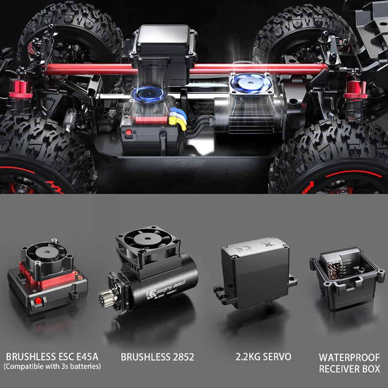 75km/h Brushless Hyper Go MJX 14209 1/14 RC Car 2.4G Remote Control 4WD Off-road Racing RC Truck Electric Hobby Toy