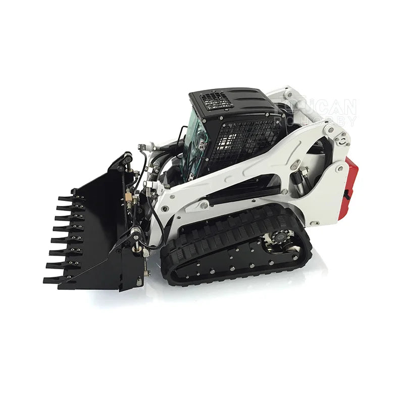 US Stock LESU 1/14 Aoue LT5 Tracked Skid-Steer CNC Metal Hydraulic RC Loader RTR Model Remote Control Truck Boys Toys THZH1208