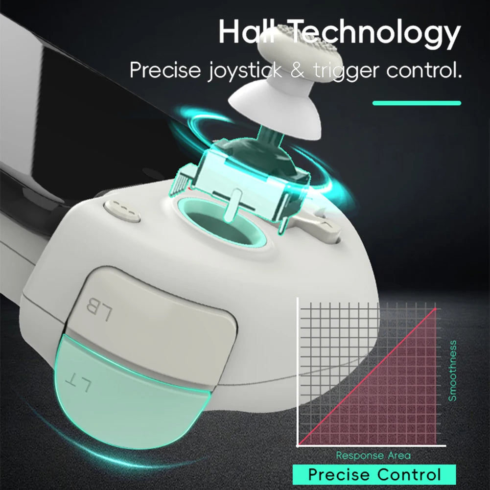 Wireless BT Mobile Phone Gaming Controller Hall Effect Joystick Phone Game Controller Turbo/Vibration for Switch for Android/PC