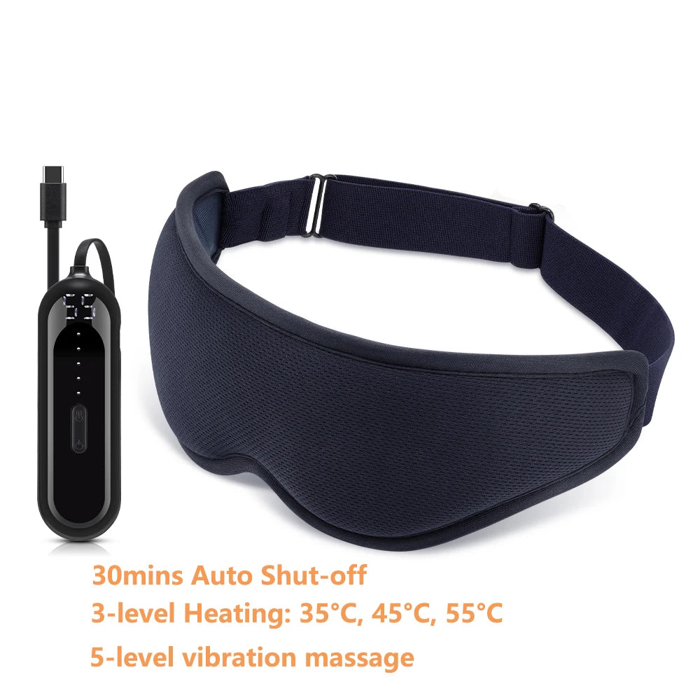 Electric Steam Eye Massager Sleeping Mask Heated Eye Resistant Remover Eye Temperature Massage Relieve Fatigue Office Eye Shade