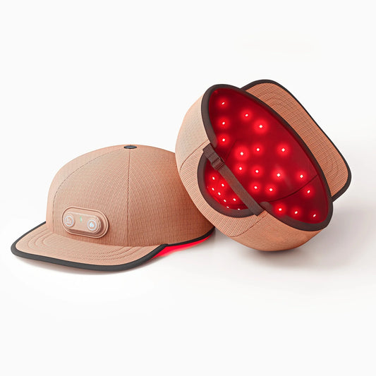 Cordless Portable Heating Cap, 660nm 850nm Wireless Rechargeable Hat, Red Therapy Light Cap with Timer, Adjustable Fit