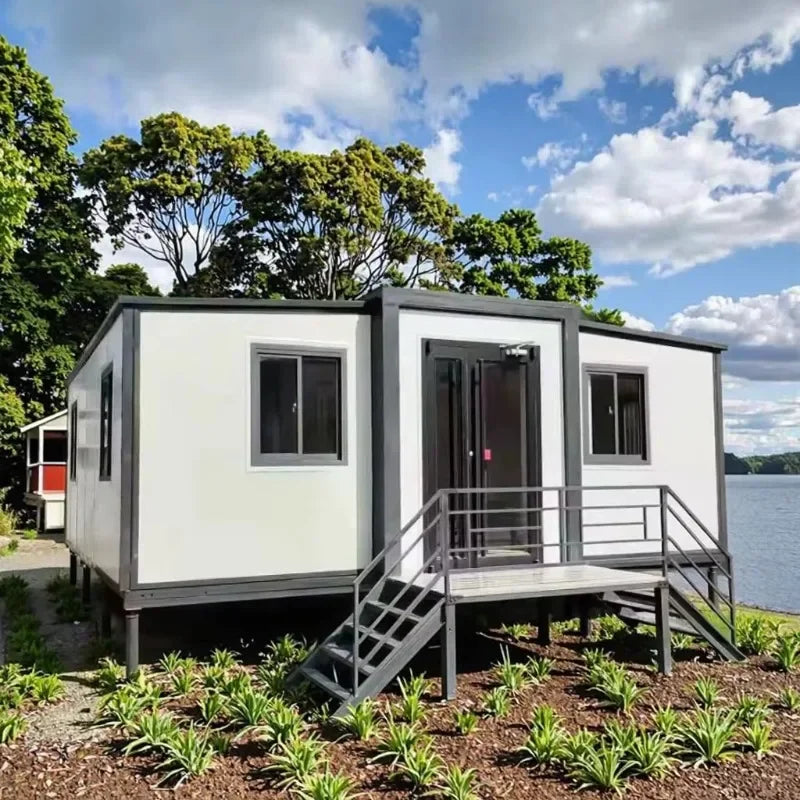 Tiny House 20ft 40ft Foldable Container Home Prefab Folding House for Sale Modern Double-wing Extended Wooden Container House