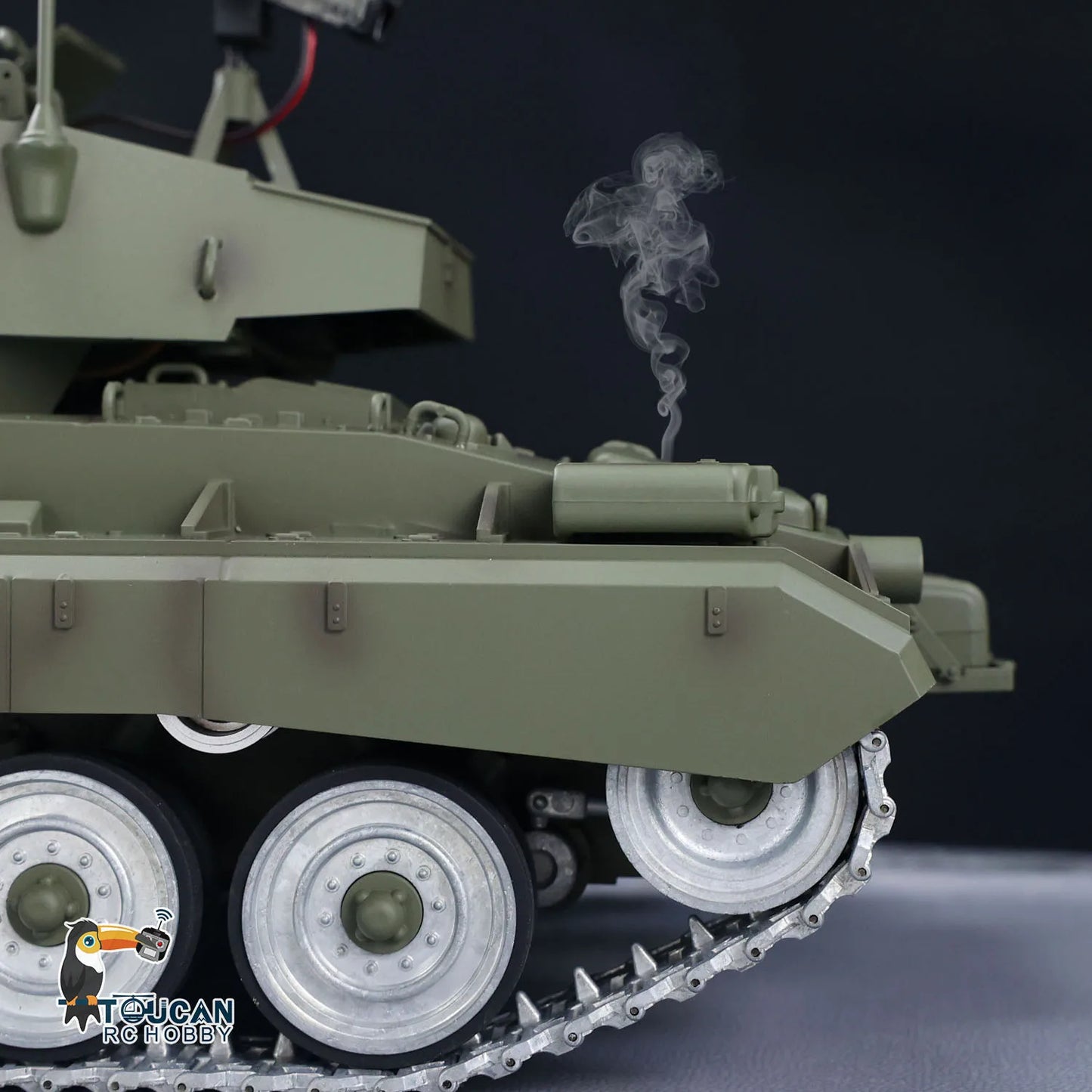 1/16 RC Tank Tongde M24 Chaffee Infrared Metal Upgraded Wheels Barrel Recoil Fun Toy Tanks for Boys TH24485-SMT7