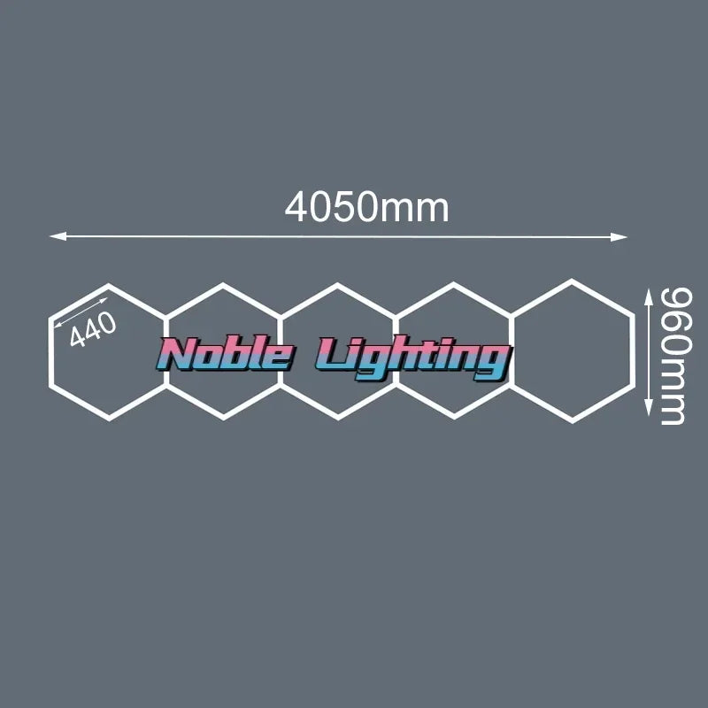 1-5PCS Honeycomb Led Light Garage Light Hexagon Led Lamp Led Tube Ceiling Lighting for Auto Car Body Repair Workshop Customized