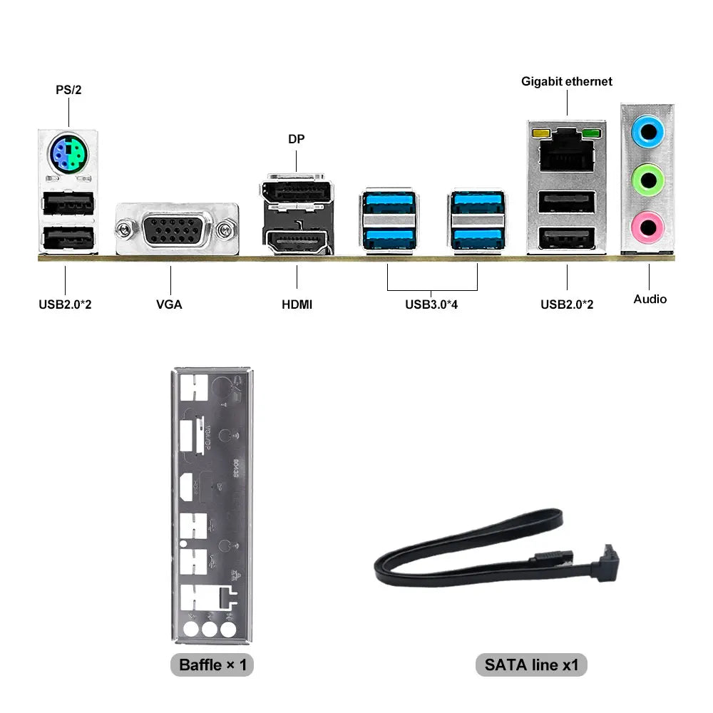 JGINYUE B450M PRO Motherboard AMD Processor Dual-channel DDR4 Memory AM4 Mainboard M.2 NVME (Supports Ryzen 5500 5600 5600G CPU)