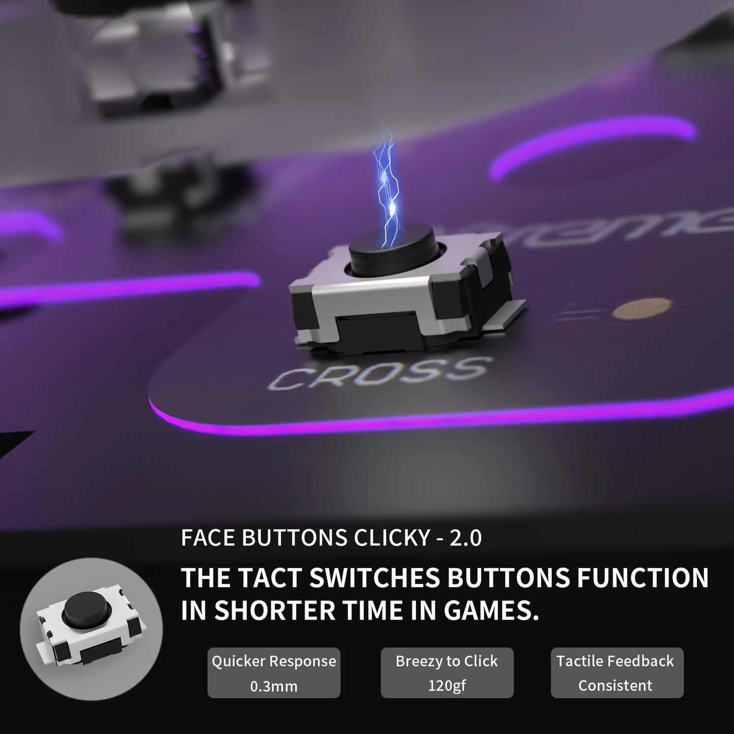 eXtremeRate Whole Clicky Kit V2 for ps5 Controller BDM-040/050 Shoulder Face Dpad Buttons, Micro Switch Clicky Hair Trigger Kit