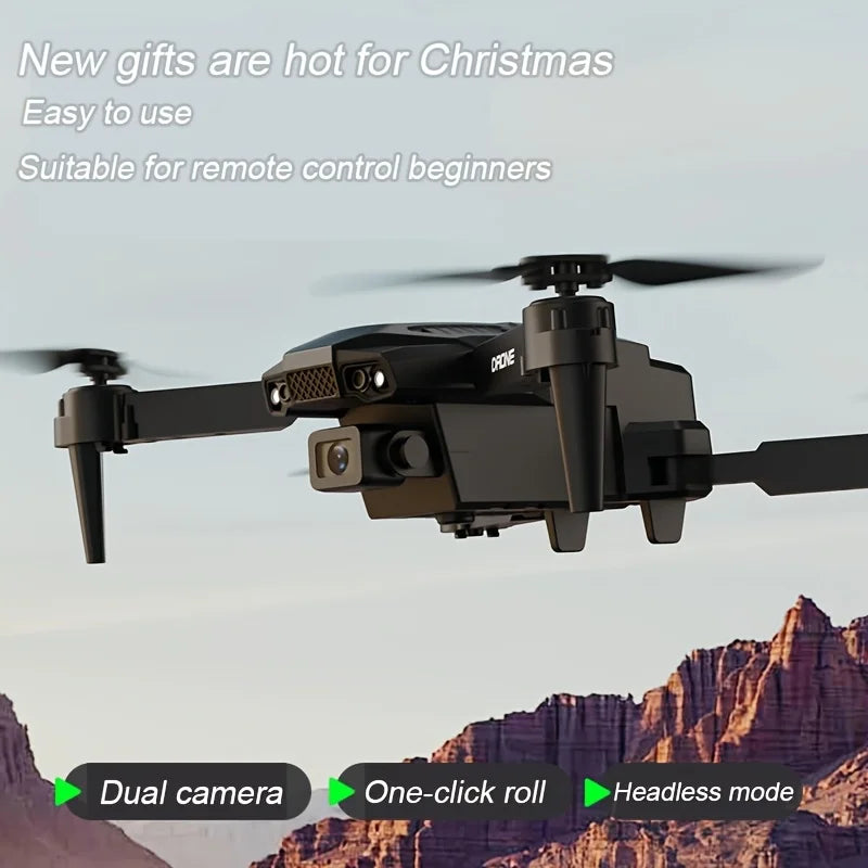 H4 Dual aerial HD camera Foldable drone remote control Smart plane usb charging LED lights quadcopter best birthday gift