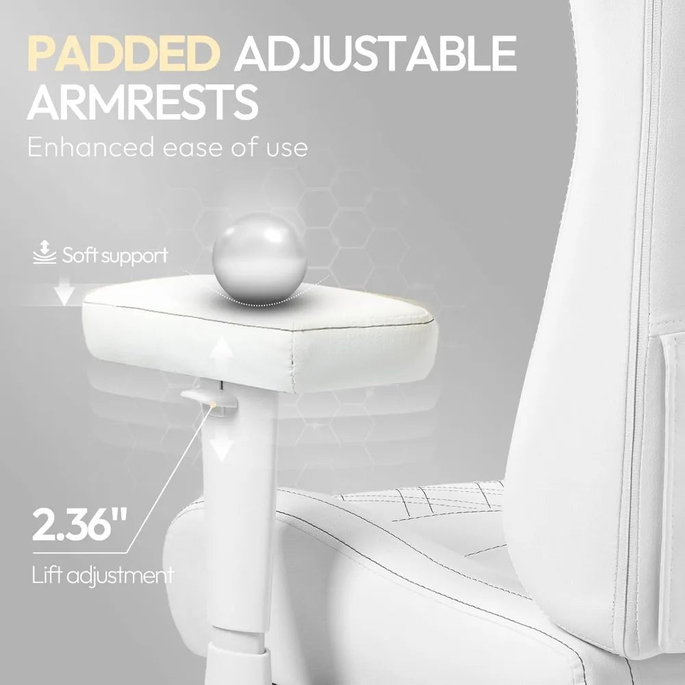 Heated Massage Gaming Chair for Adults - Ergonomic Reclining Computer Chair with Sofa-Grade Pocket Spring Cushion & Adjustable