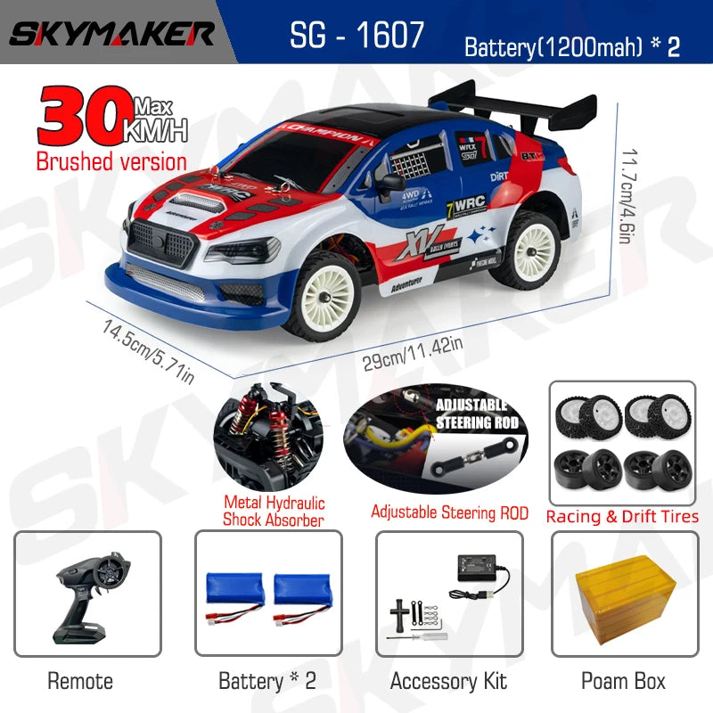 SG1607 SG1605 SG1606 UD1607 UD1608 Pro 1/16 RC Car High Speed 2.4G Brushless 4WD Drift Remote Control Racing Car toys For Boys