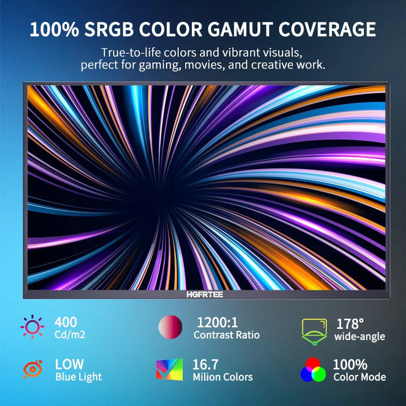 14.1 inch Portable Monitor 10-Point Touchscreen 100%sRGB 1200P IPS Second External Screen for Laptop Phone Mac Xbox Switch PS4/5