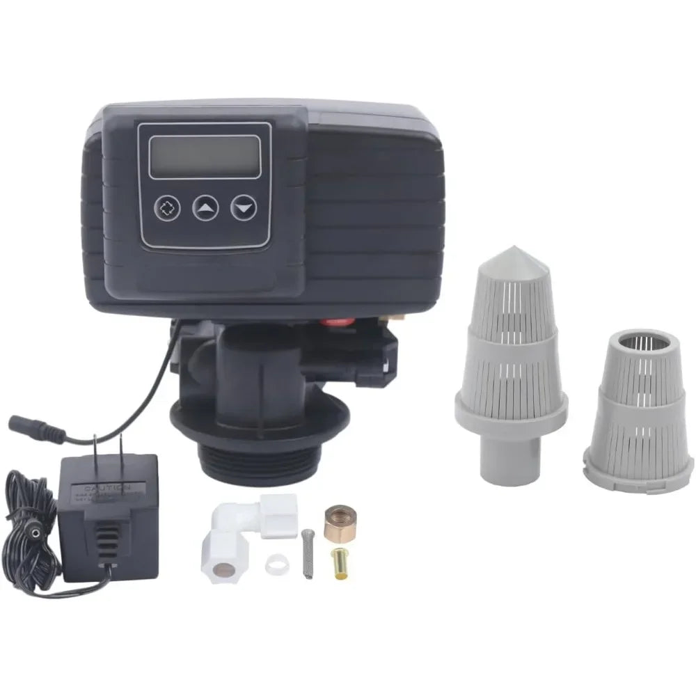 Water Softener Valve 110V Automatic Digital Metered Control Head Time Clock Control Valve with Display and Water Distributor