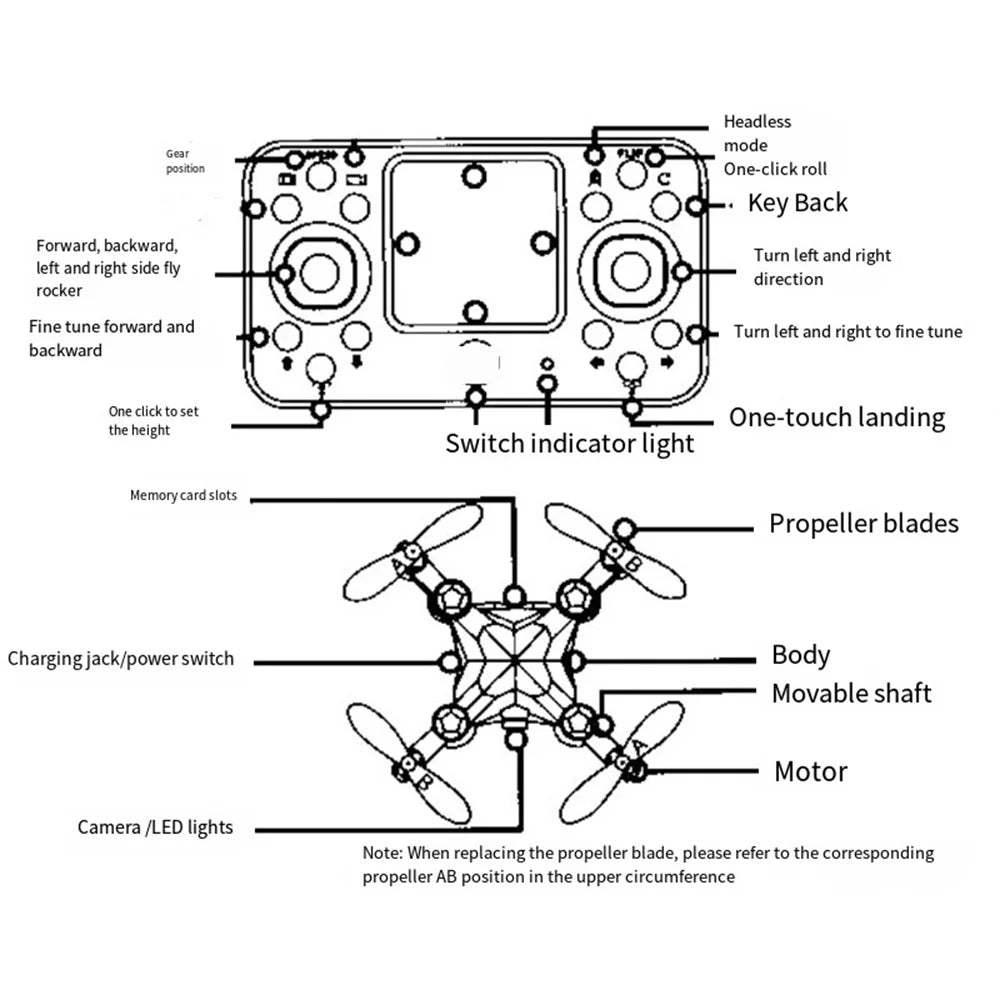 Luggage Mini Drone - High Definition Aerial Photography WIFI Four Axis Folding Remote Control Watch Sensing Aircraft Gifts