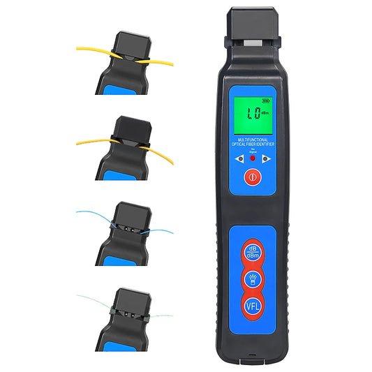 Optical Fiber Identifier (Built in 10mW Visual fault locator and LED Lighting) Live Fiber Identifier Detector Fiber Tester