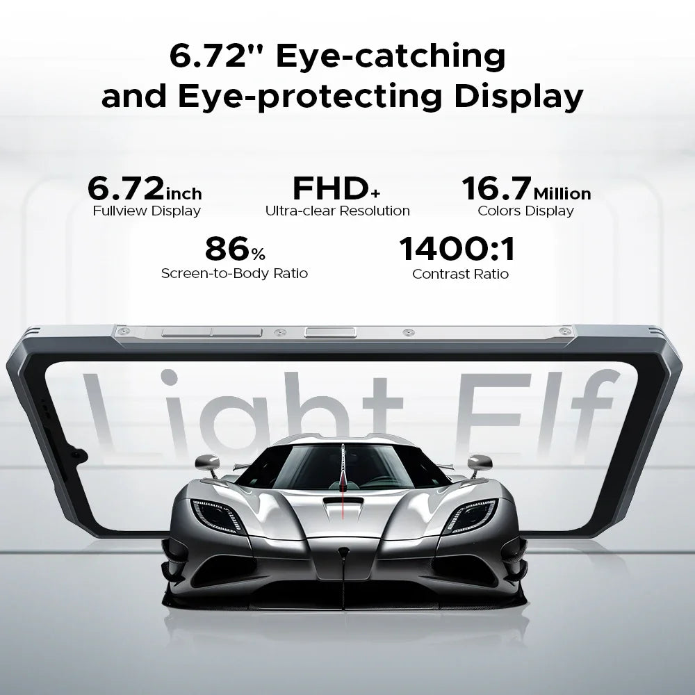 Global Version DOOGEE Blade GT Rugged Phone 12+256GB 𝐃𝐲𝐧𝐚𝐦𝐢𝐜 𝐋𝐄𝐃 𝐋𝐢𝐠𝐡𝐭 𝐄𝐟𝐟𝐞𝐜𝐭 6.72'' FHD+ 120Hz Android 14