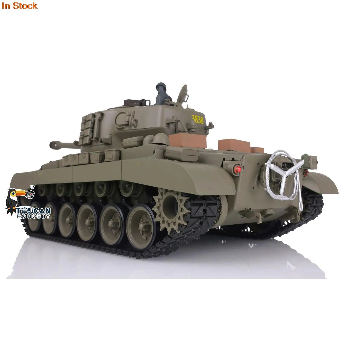 2.4Ghz Powerful RC Tank Model Henglong 1/16 M26 Pershing 7.0 Plastic RTR 3838 High Speed Combat Style Toy TH17301-SMT7