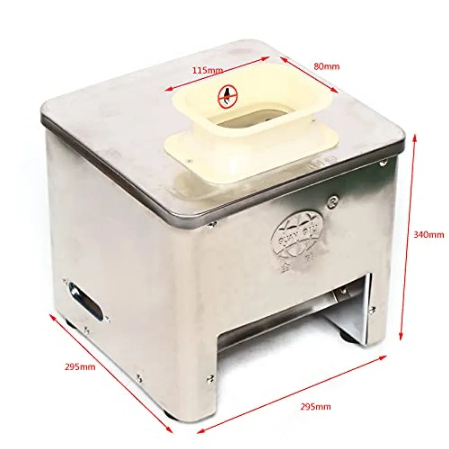 550W Commercial Meat Cutting Machine with 353 Lbs/H Capacity Stainless Steel Electronic Fresh Meat Slicer Shredded Cutter for K