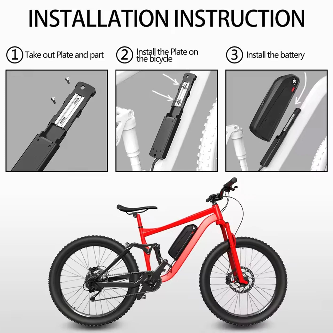 Cham Electric Bike Hailong 60ah Rider 48V45AH Battery 52V 18650 72V60V 30AH40ah 50ah 60A BMS Huge Capacity 2000W Super Powerful