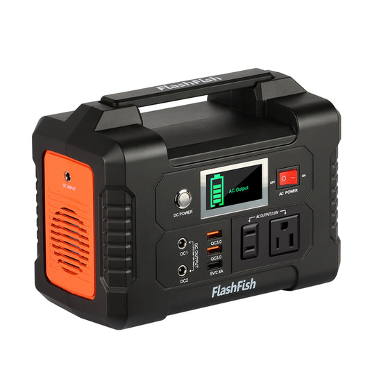 Flashfish E200 Portable Power Station 40800mAh/151Wh Solar Generator 200W Battery Power Station for Camping Battery Backup