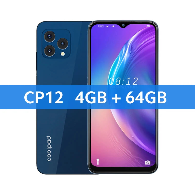 Global Version coolpad CP12 Smartphone 6.517" Waterdrop Display Octa Core Powerful Processor 4500mAh Battery 13MP Main Camera
