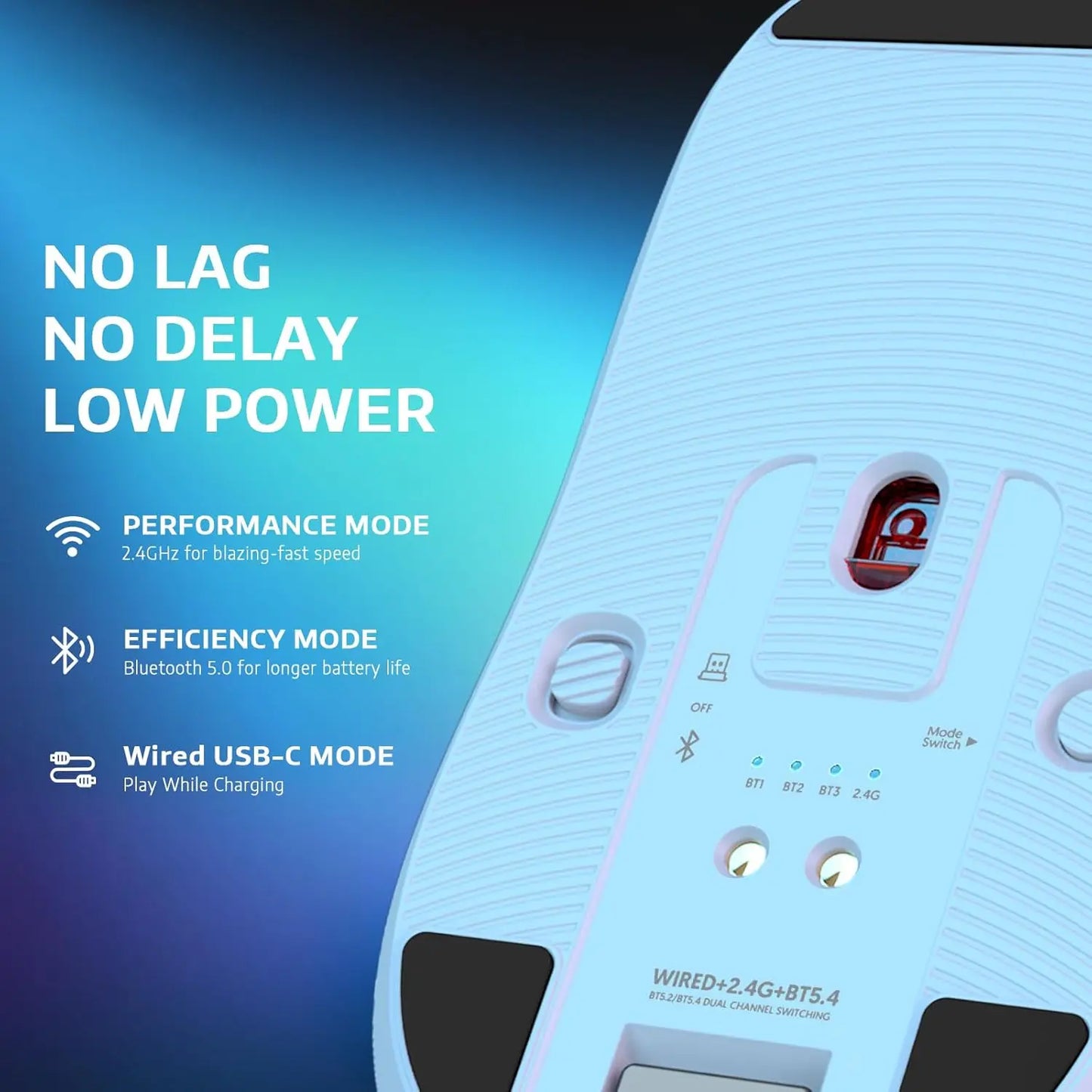 MAMBASNAKE x ATTACK SHARK X6 49g Superlight Wireless Gaming Mouse with Magnetic RGB Charging Base