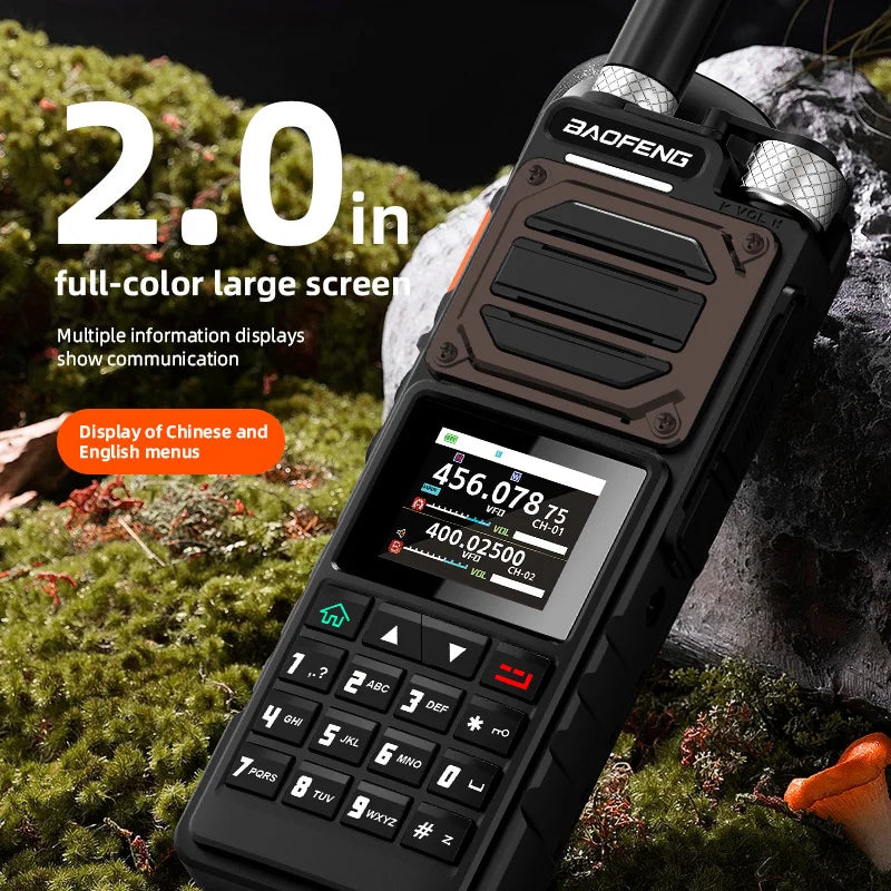 BAOFENG UV-25 10W Tri-Power Handheld Ham Radio GPS, UHF VHF MW FM Air NOAA Multi-Band Receiver, 5200mAh Battery, Tactical Goosen