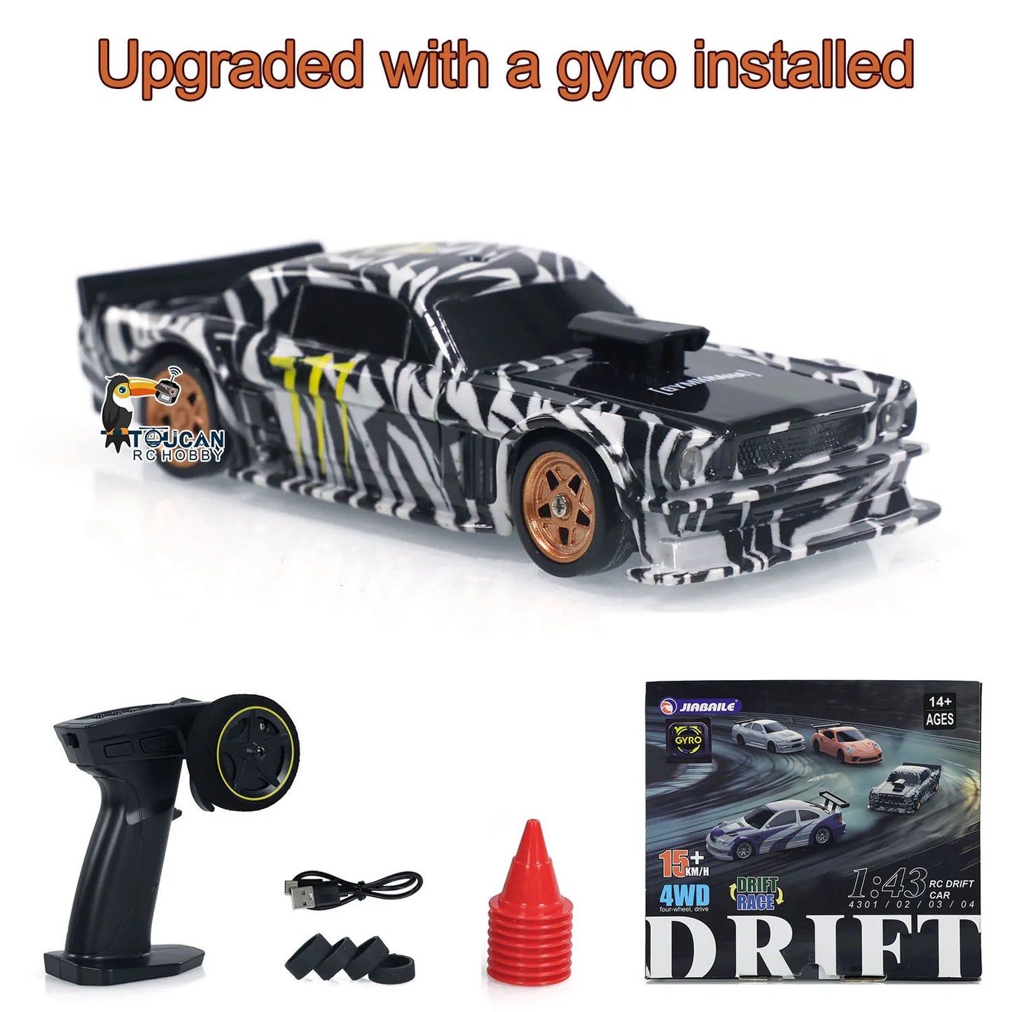 US Stock RC Drift Car 1/43 RTR Race 4WD Gyro Four-wheel Drive Radio Control High Speed Model 2.4G Racing Drifting Cars Toy Model